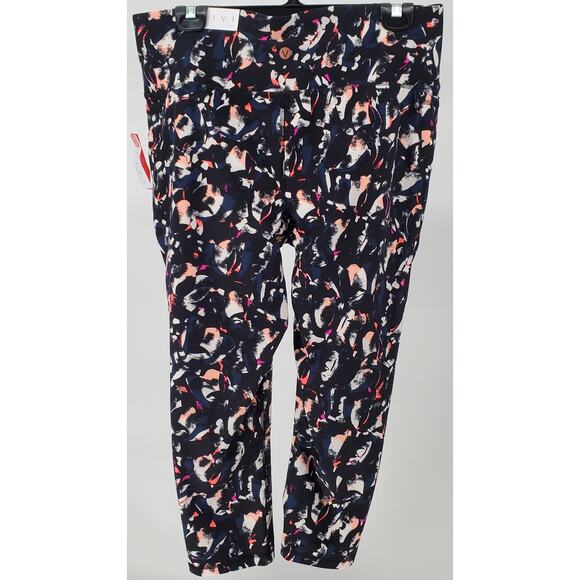 LIVI Womens 14/16 Capri Power Legging With Moisture Wicking Multicolor New - Picture 4 of 6